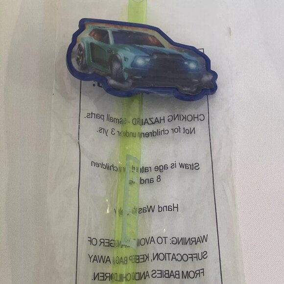 Rocket League Slurpee Cup Straws Set of 4 NEW in Package! Red Green Yellow Blue - Picture 6 of 14